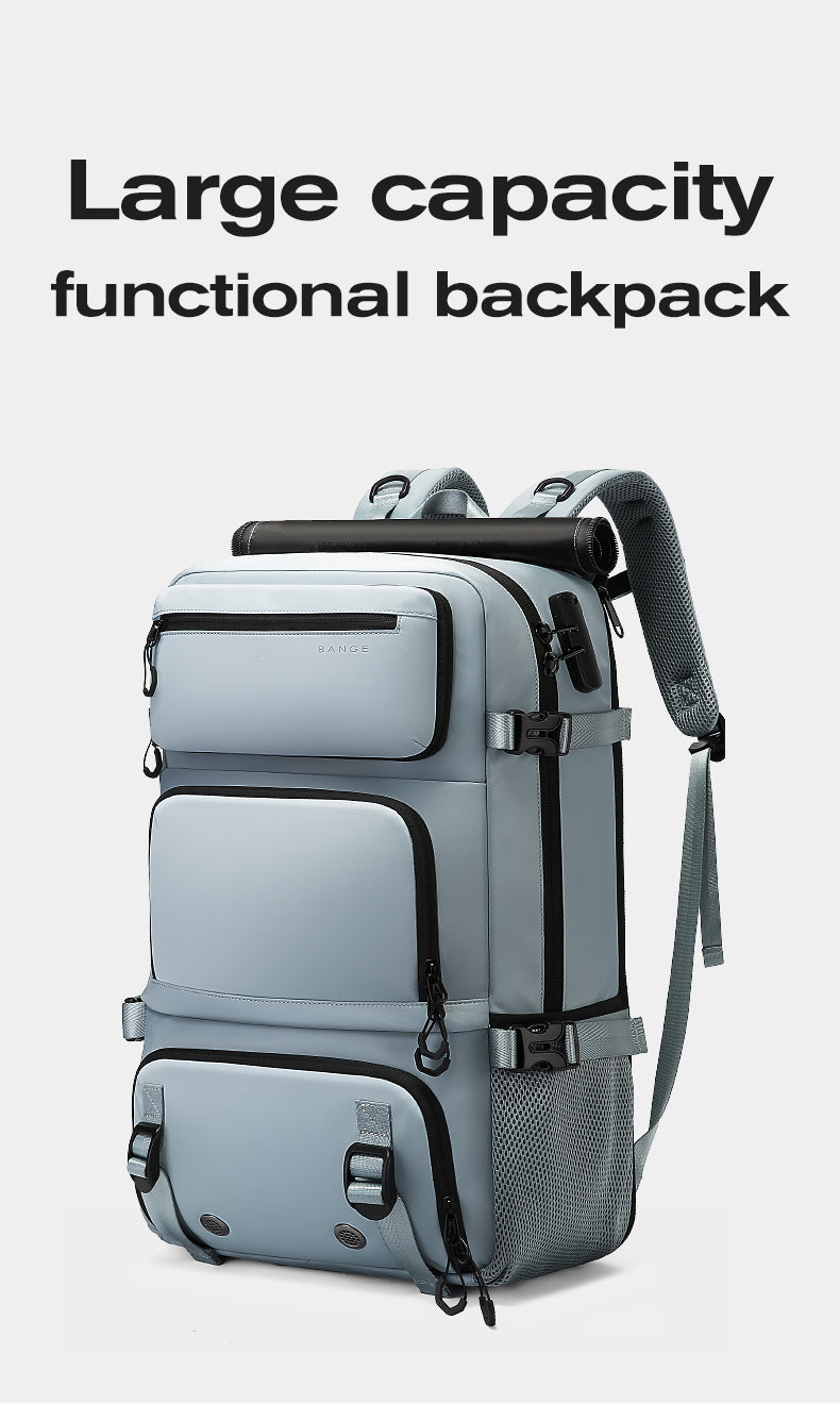 BANGE multifunctional travel backpack with removable anti-theft protection and shoe compartments 6