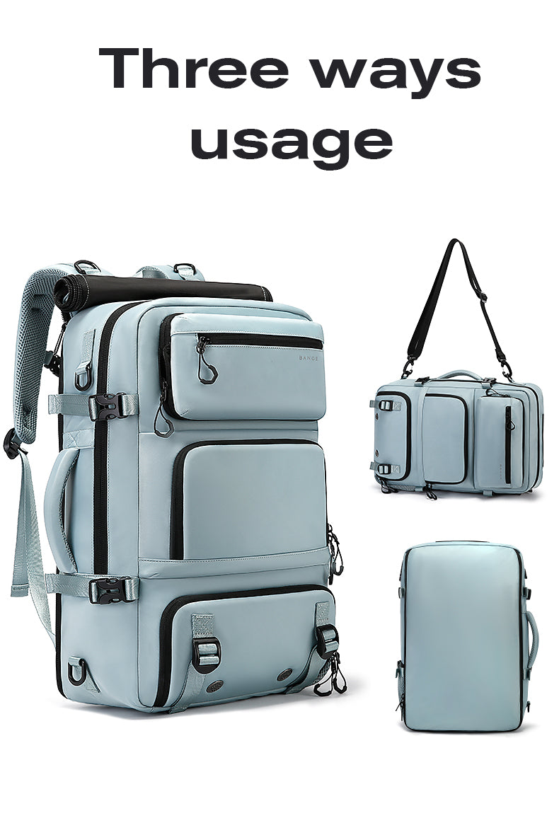 BANGE multifunctional travel backpack with removable anti-theft protection and shoe compartments 8