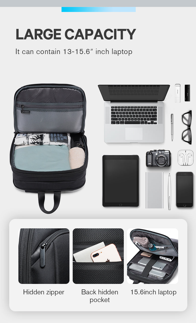 Bange Laptop Backpack 15 inch Super Slim Extension Men's Anti-theft Backpack 5