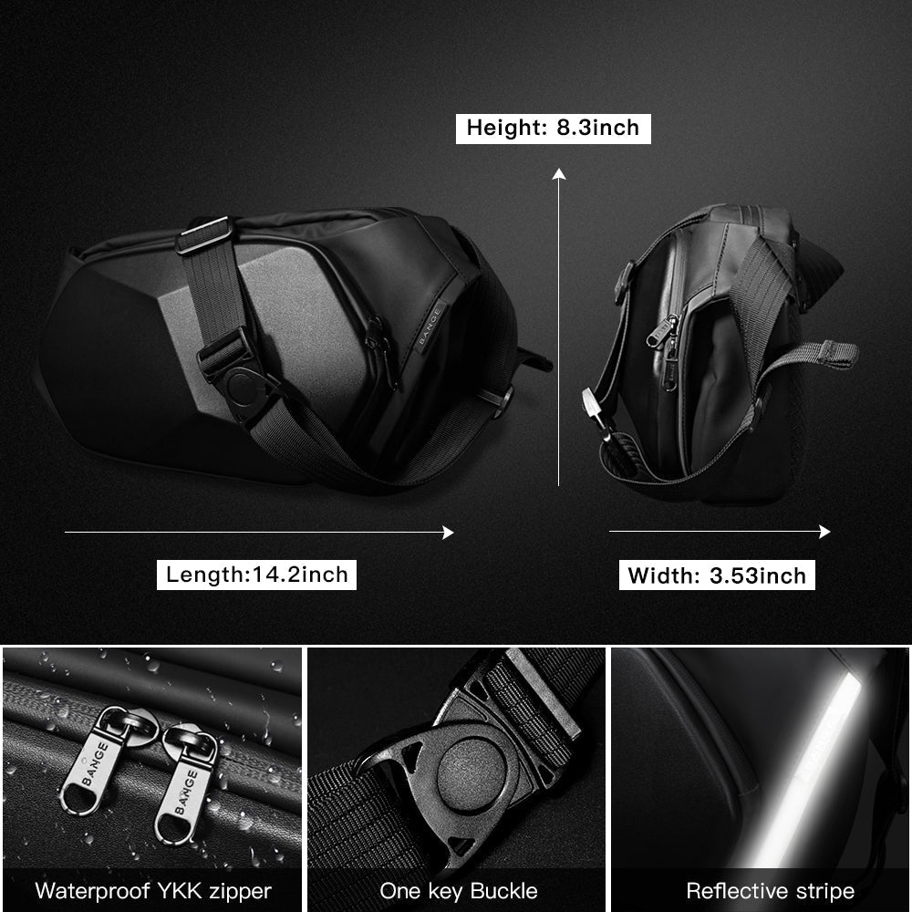 Bange New Sling Bag, Waterproof Travel Crossbody for Men 4
