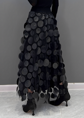 LAURA | Black Skirt with Dots-4