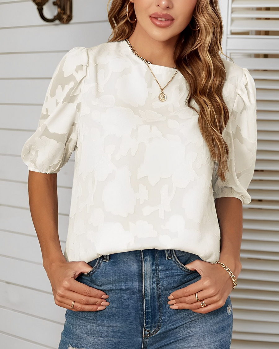 AIRLIE | Blouse with Puff Sleeve-2