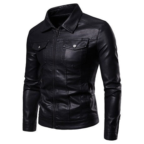 Bernardo | Men's Classic Motorcycle Jacket | Black 1