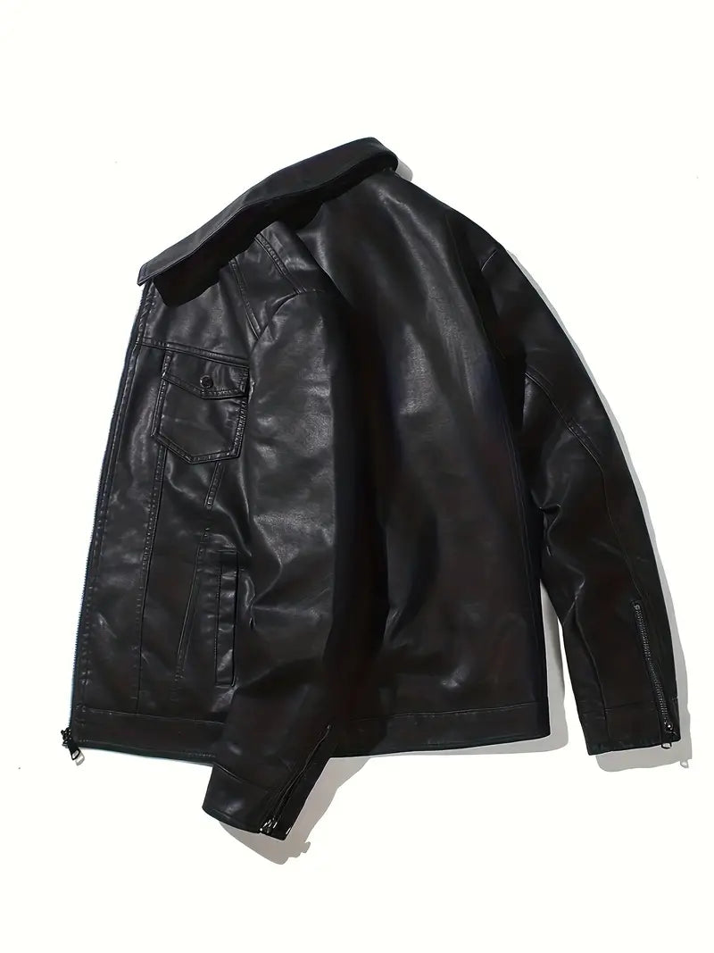 Bernardo | Men's Classic Motorcycle Jacket | Black 2