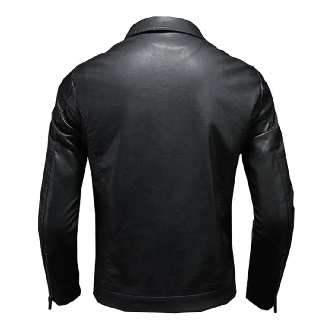 Bernardo | Men's Classic Motorcycle Jacket | Black 3