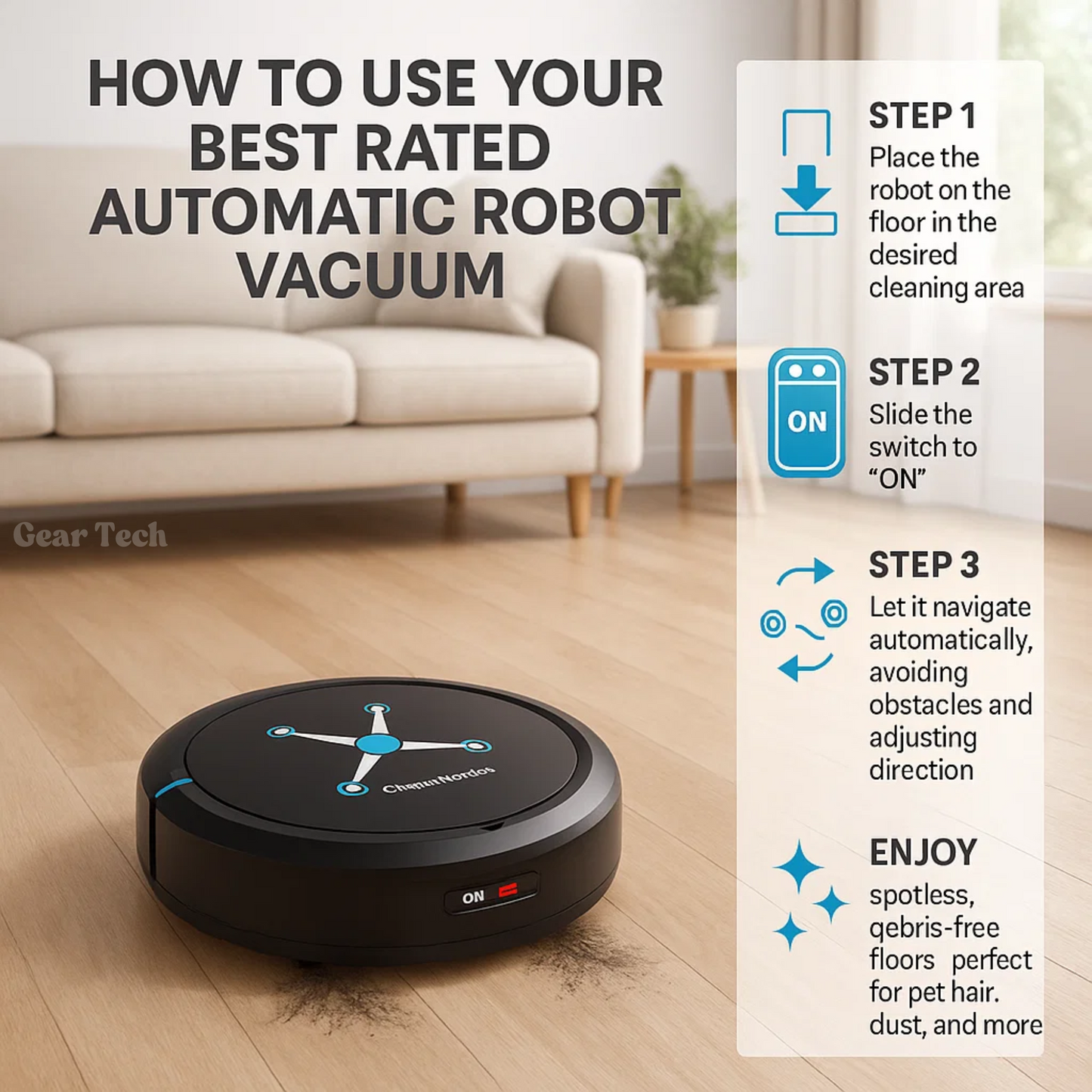 Best Rated Automatic Robot Vacuum Autonomous Top rated Vaccum Cleaner and Mop 6