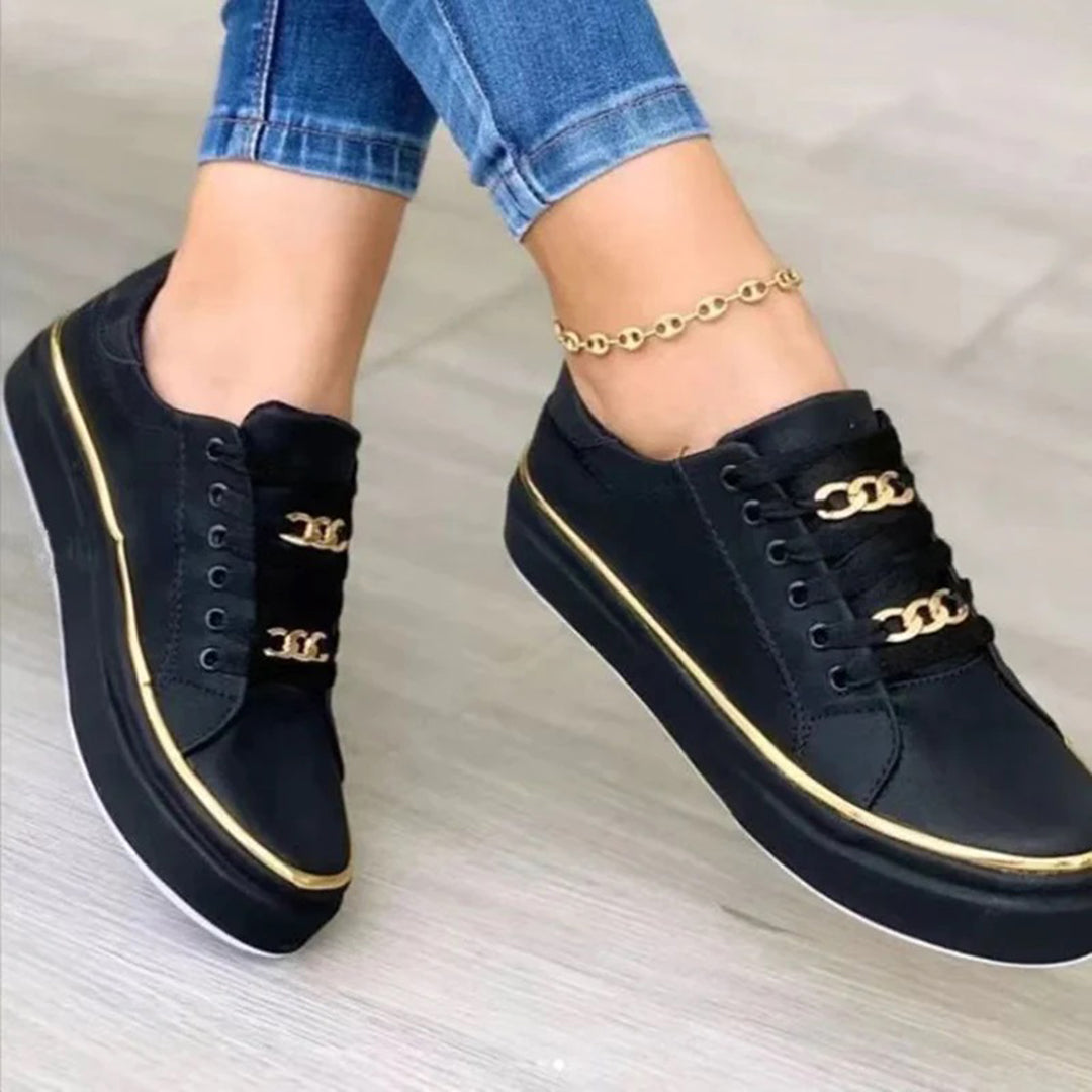 Goldie | Luxe Accented Casual Sneakers-3