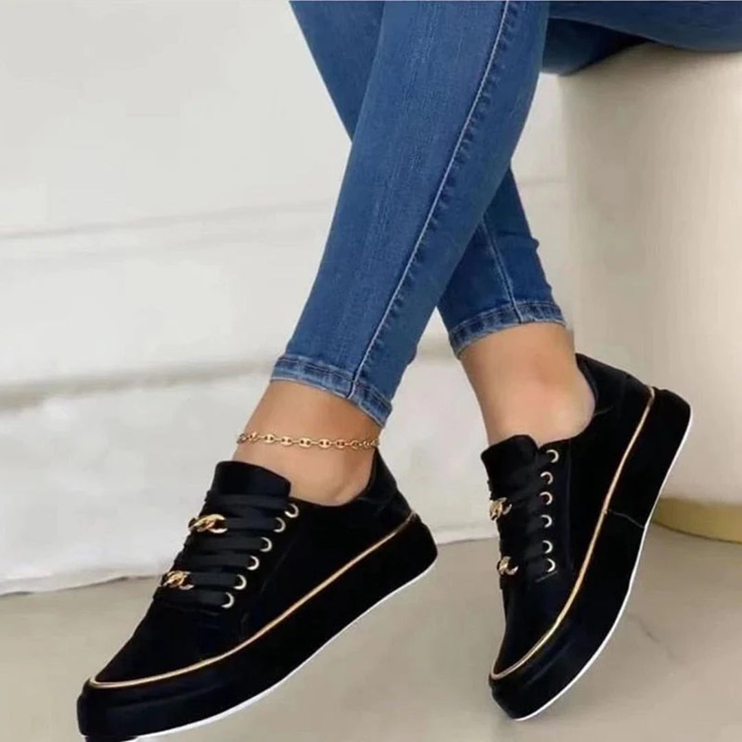 Goldie | Luxe Accented Casual Sneakers-5