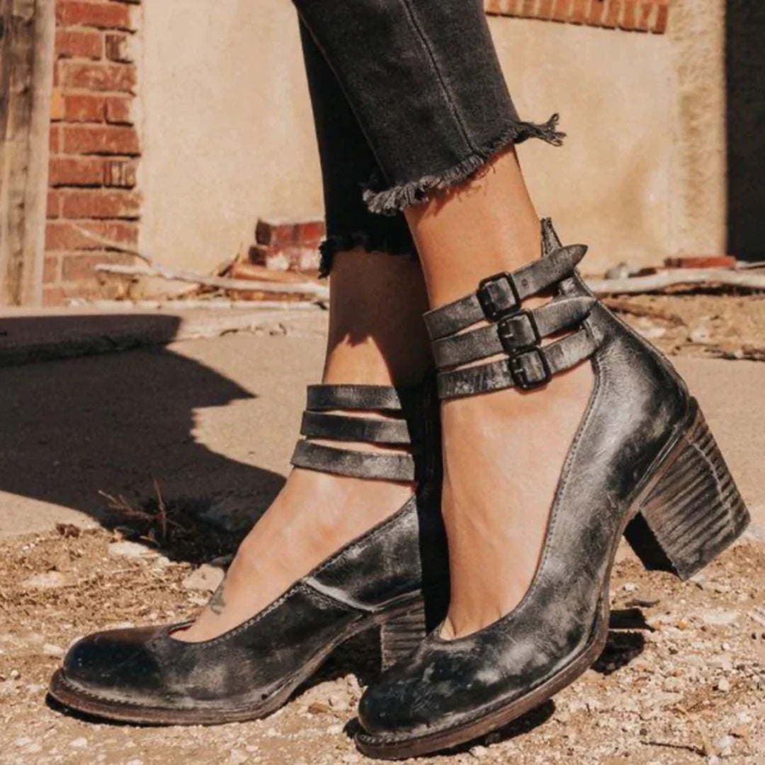 SINA | Elegant Vintage Sandals Heels-2