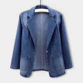 BLAKELY | Stylish Women's Denim Blazer-1