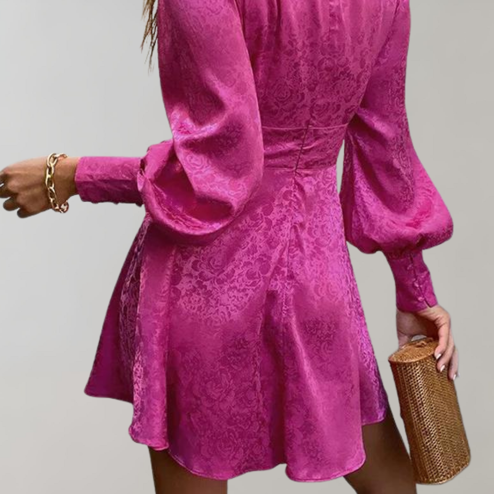 SARAH | Stylish Dress with Puff Sleeves-5