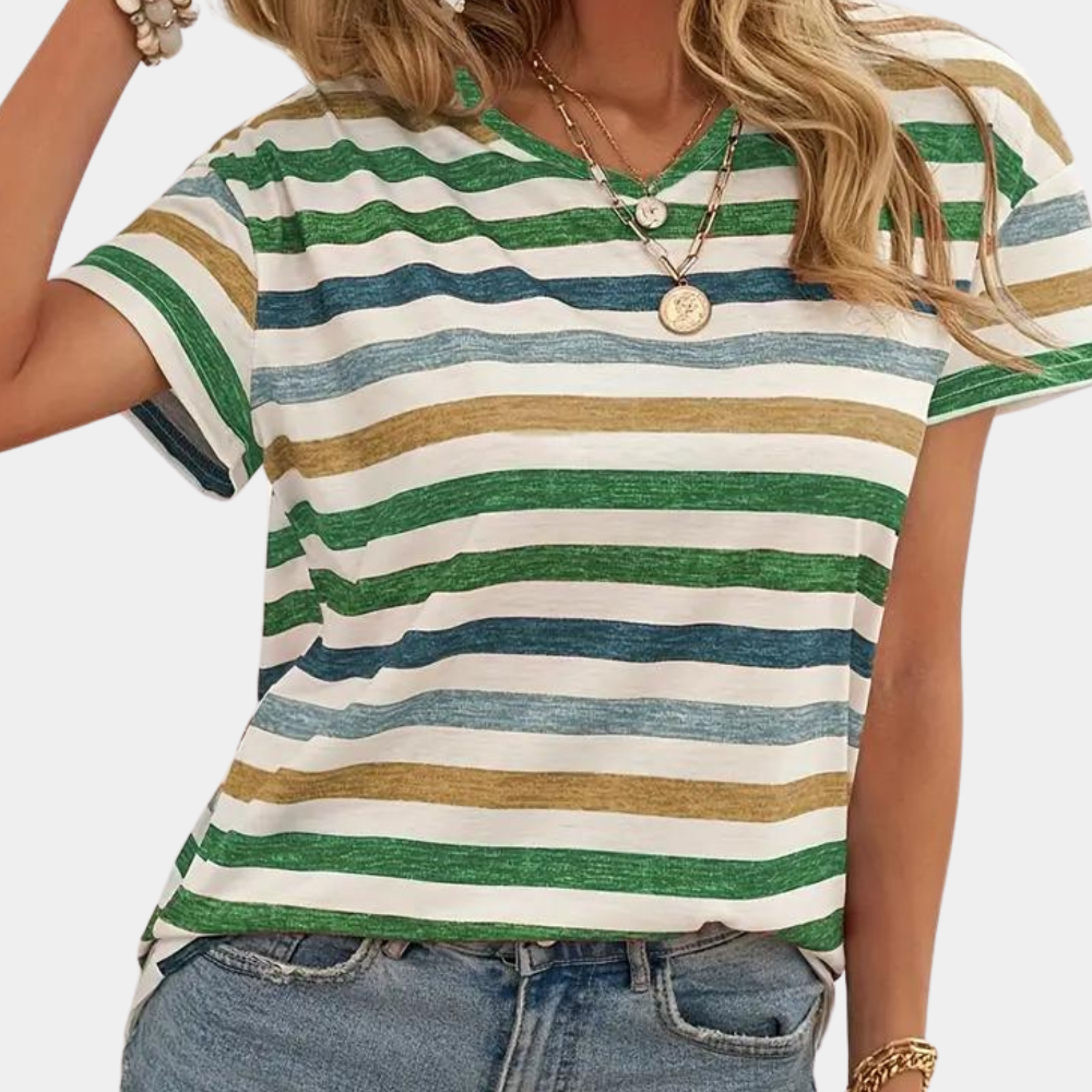 GABBY | Casual Striped Women's T-shirt-1