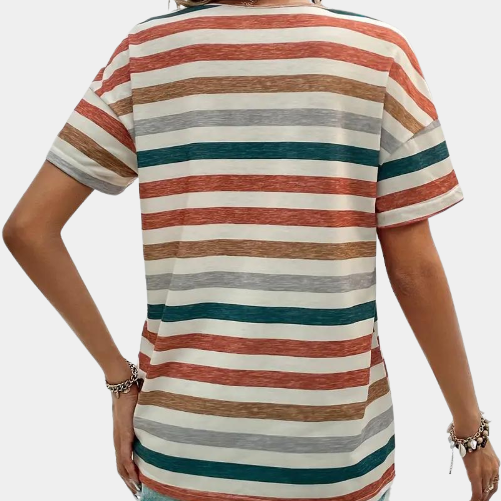 GABBY | Casual Striped Women's T-shirt-5