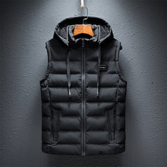 Falco Bodywarmer | Casual padded body warmer with hood for men-3
