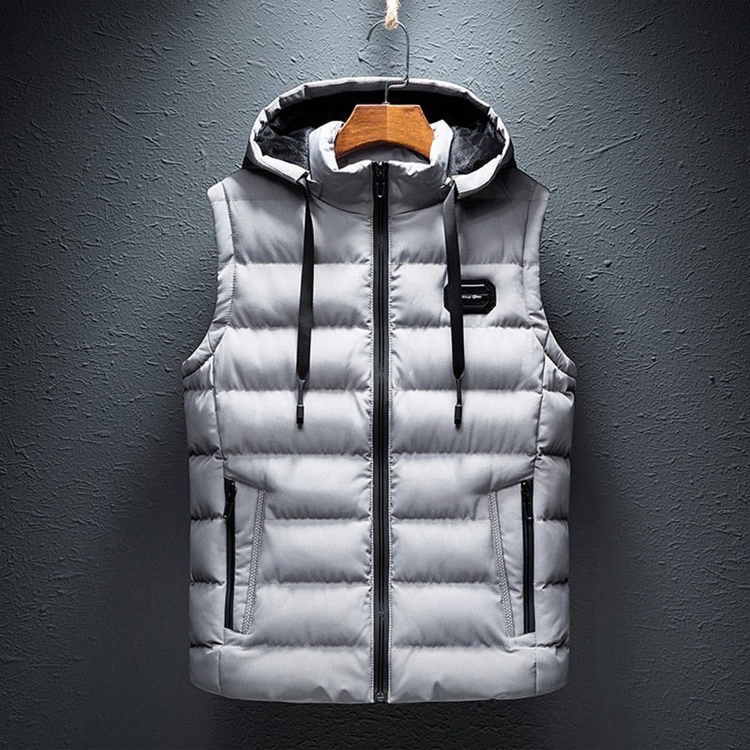 Falco Bodywarmer | Casual padded body warmer with hood for men-5