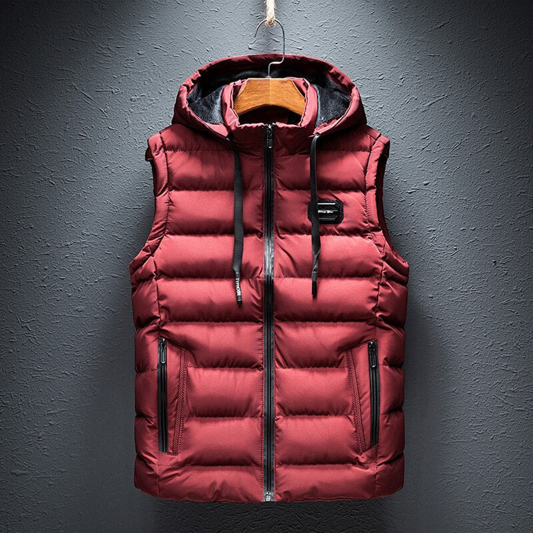 Falco Bodywarmer | Casual padded body warmer with hood for men-6