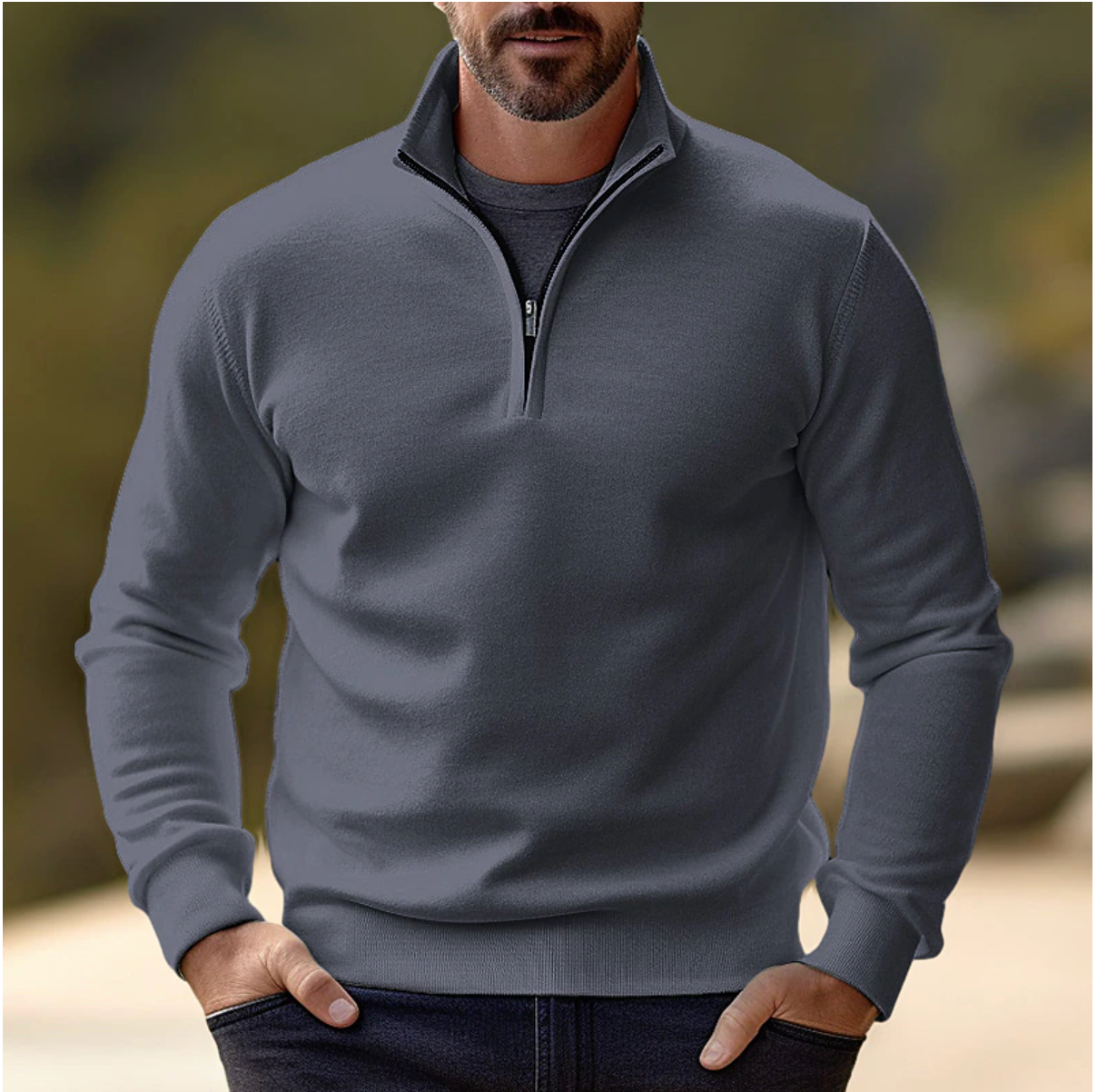 Casual Half-Zip Sweater | Soft Knit, Breathable, Ideal for Layering 1