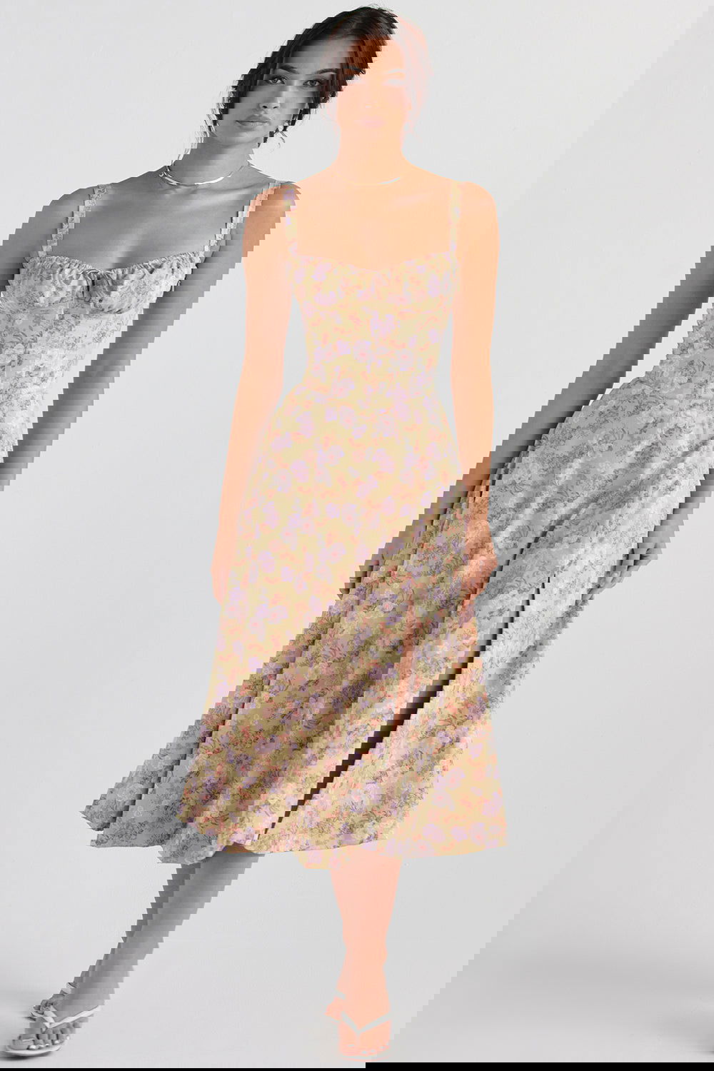 Chic EILISH Midi Bustier Corset Sun Dress-1