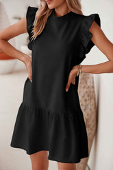 Chic Round Neck Shift Dress for Effortless Style-1