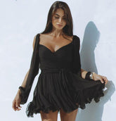 Chic Short Sundress by AMY ROSE - Effortless Elegance Awaits!-1