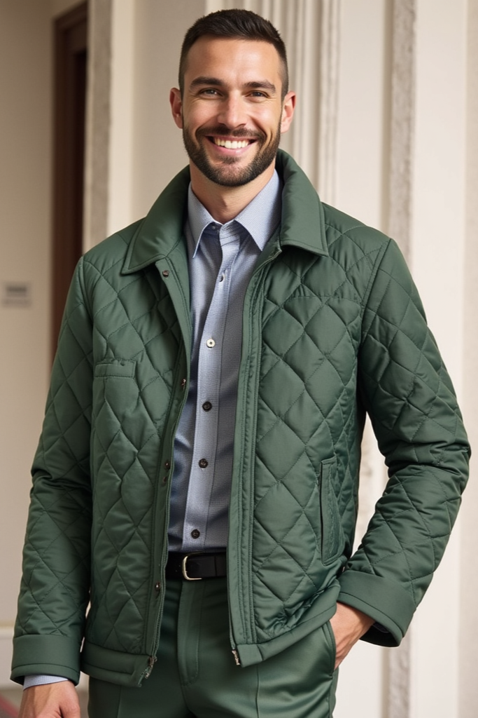 Classic winter quilted jacket for men | Casual 1