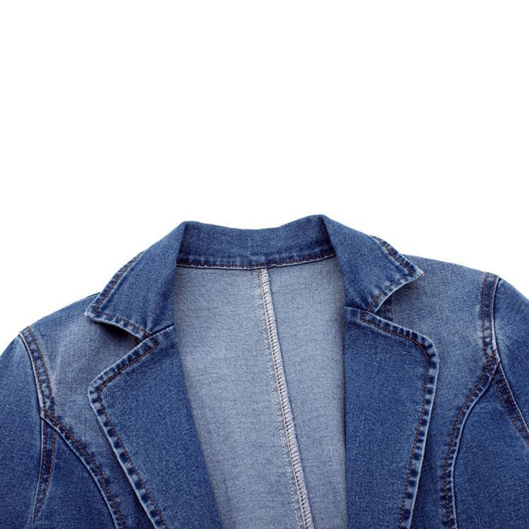 BLAKELY | Stylish Women's Denim Blazer-6