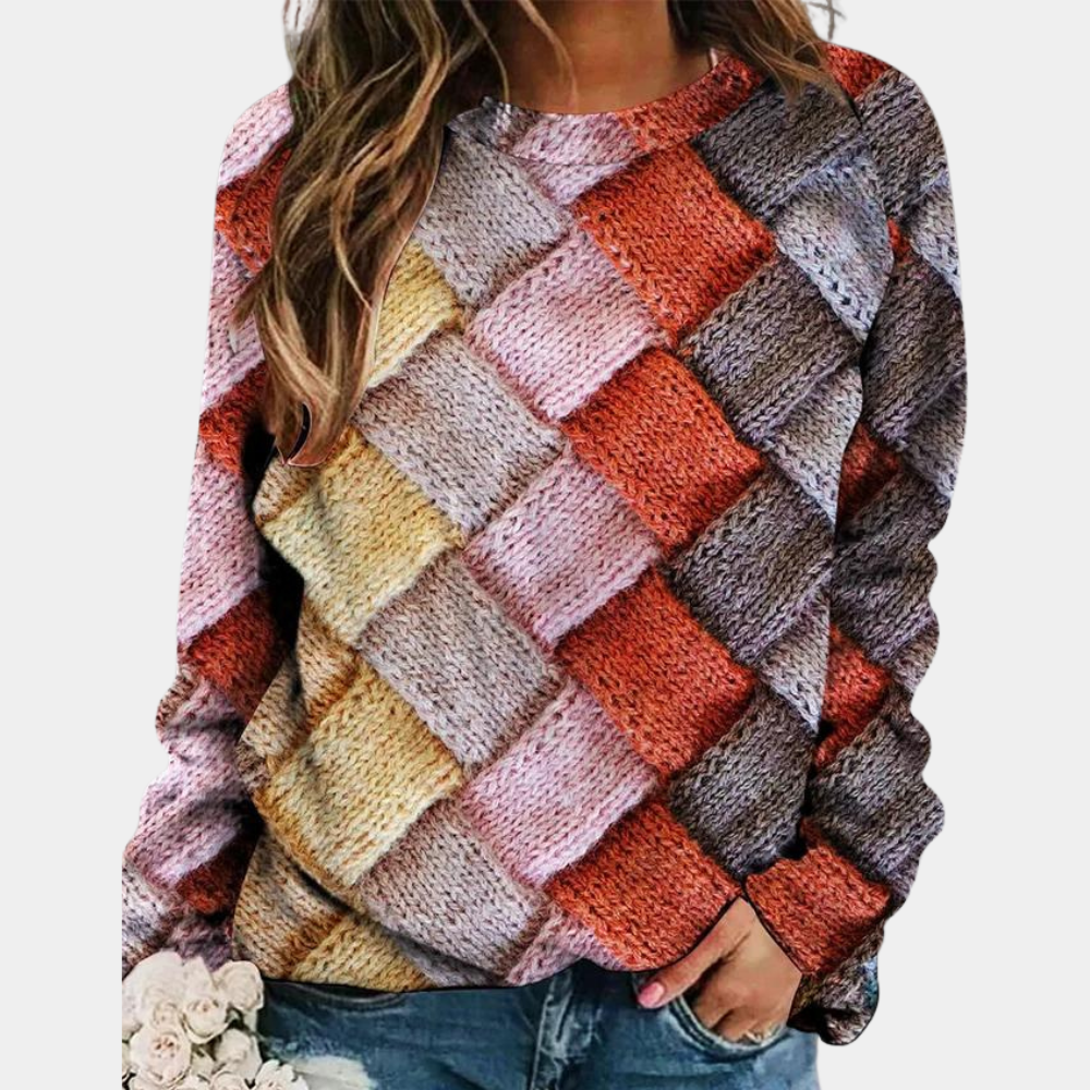 Colorful knitted sweater for women | Casual 3