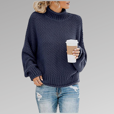 Comfortable women's knitted sweater | turtleneck 1