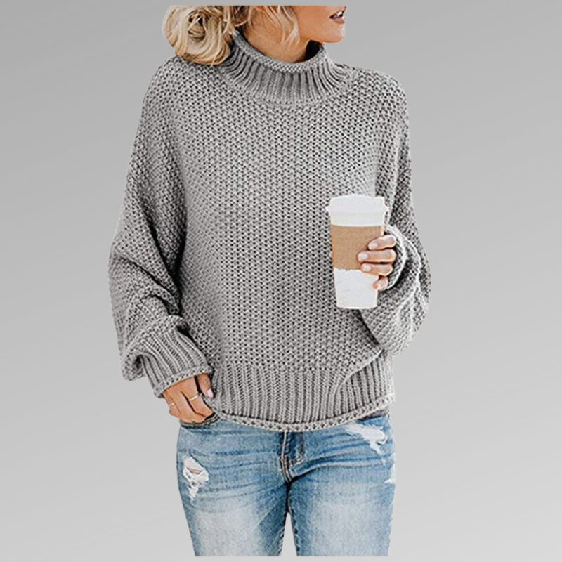 Comfortable women's knitted sweater | turtleneck 3