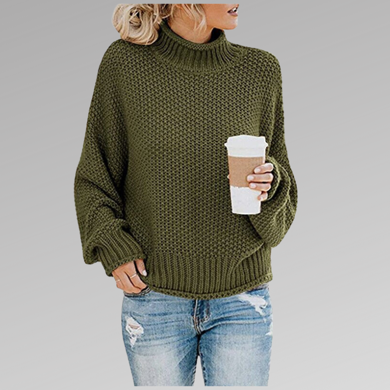 Comfortable women's knitted sweater | turtleneck 4