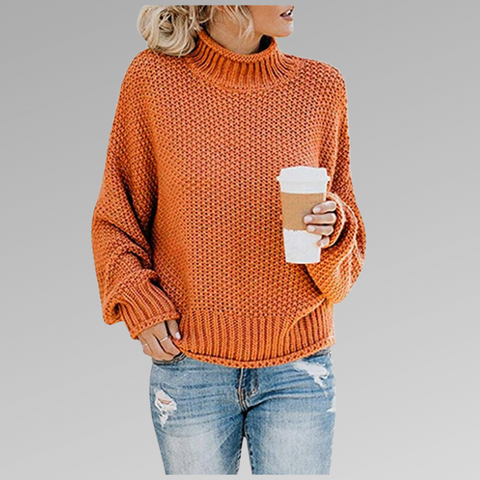 Comfortable women's knitted sweater | turtleneck 5