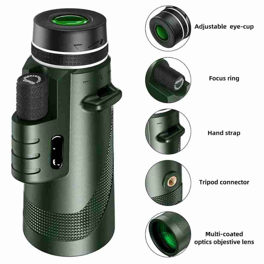 Compact 600x Ultra-Zoom Monocular | HD Lens, Lightweight & Perfect for Hiking, Birdwatching, and Sports Events 4