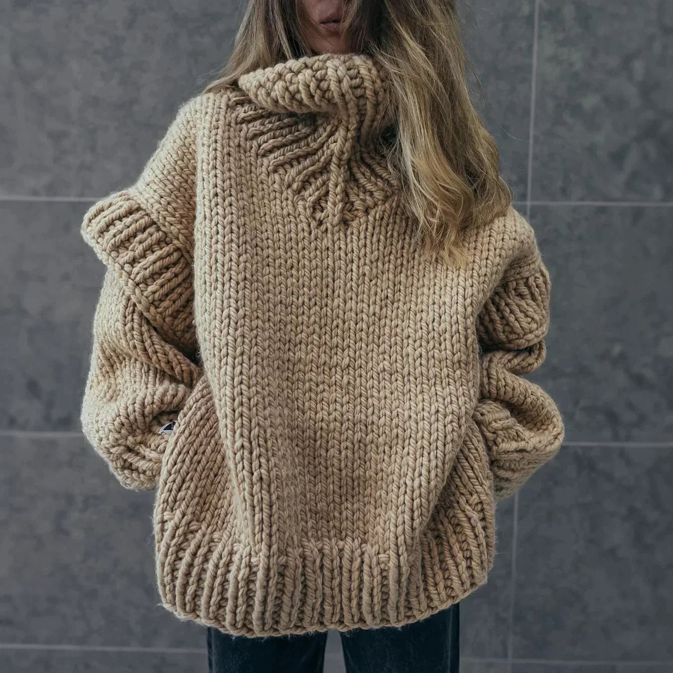 Cozy Oversized Turtleneck Sweater for Women | Winter 1