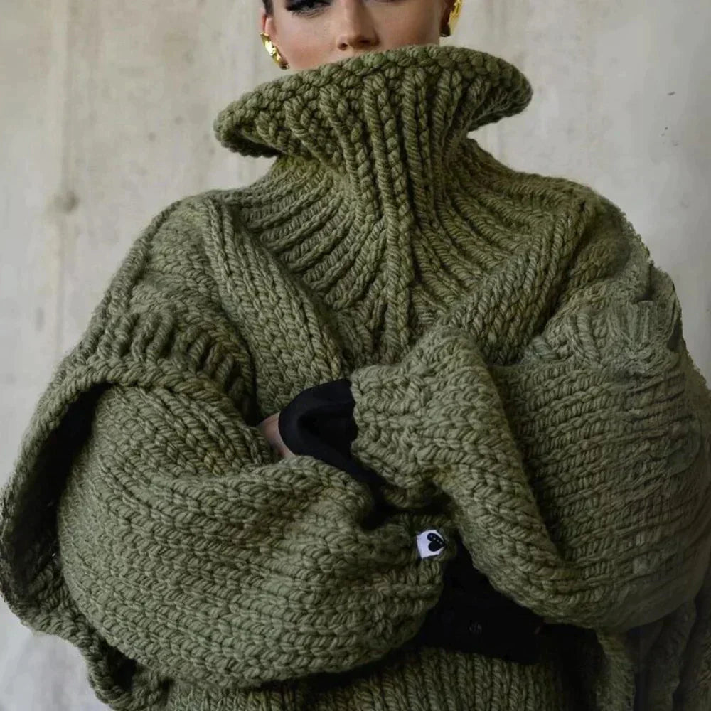 Cozy Oversized Turtleneck Sweater for Women | Winter 3