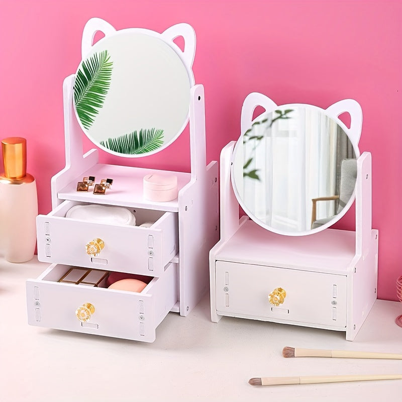 MeowGlow - Cat Ear Makeup Mirror with Storage-3