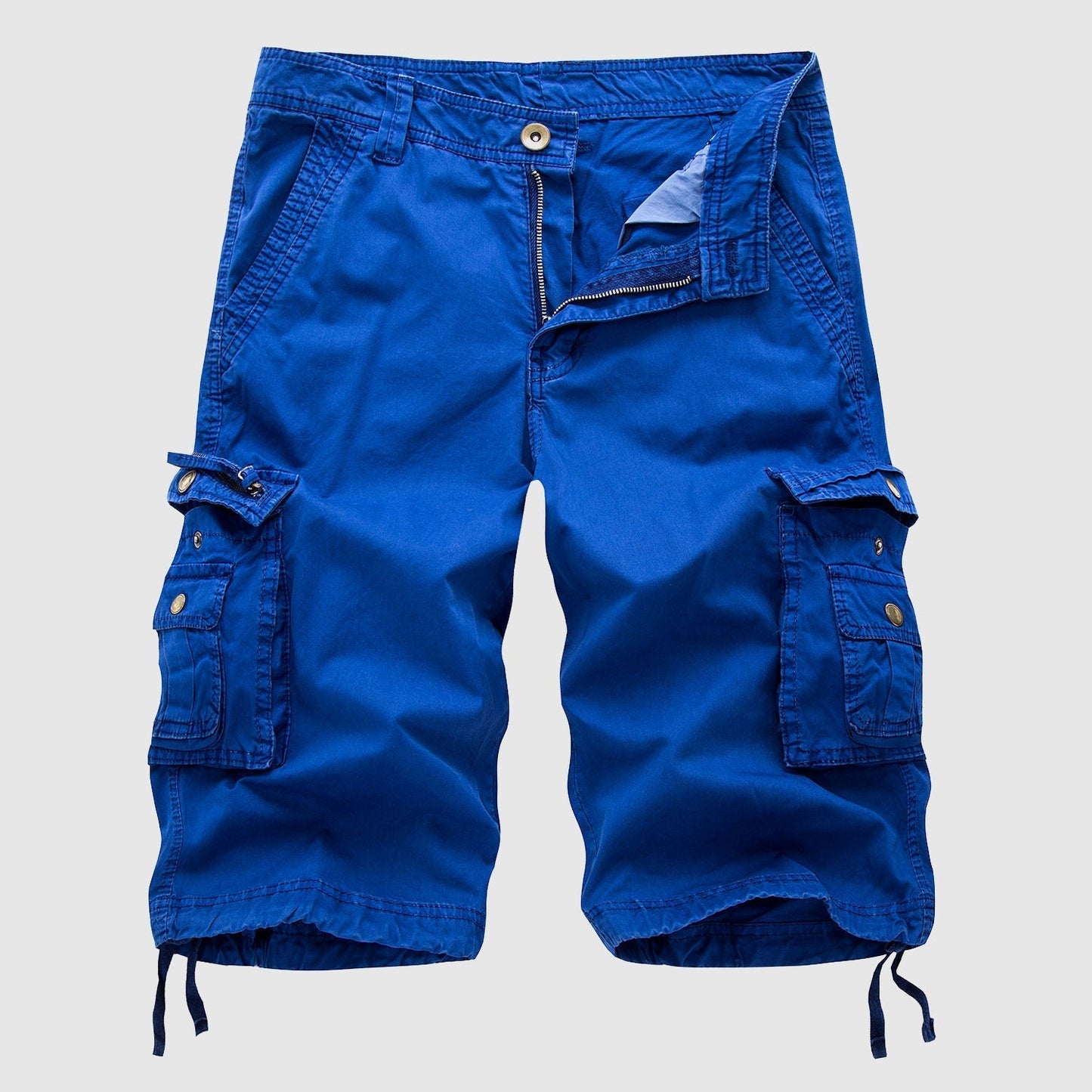 Men’s Cargo Shorts - Durable Cotton - Multiple Pockets - Knee-Length Casual Wear-5