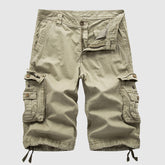 Men’s Cargo Shorts - Durable Cotton - Multiple Pockets - Knee-Length Casual Wear-1