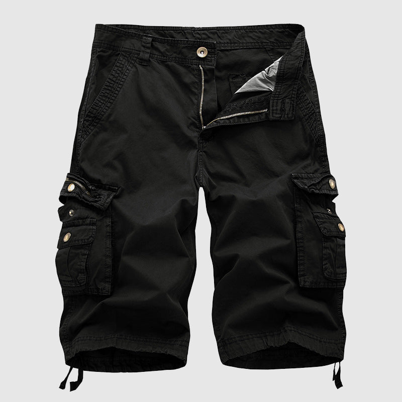 Men’s Cargo Shorts - Durable Cotton - Multiple Pockets - Knee-Length Casual Wear-2