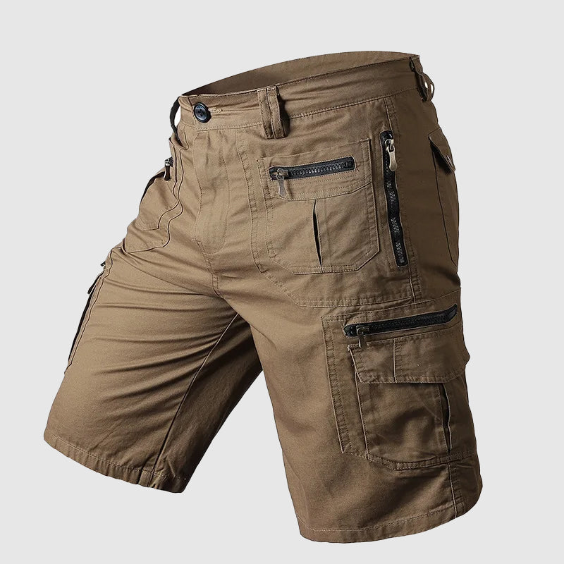 Men's Cargo Shorts - Knee Length - Multi-Pocket Utility - Durable Fabric-1