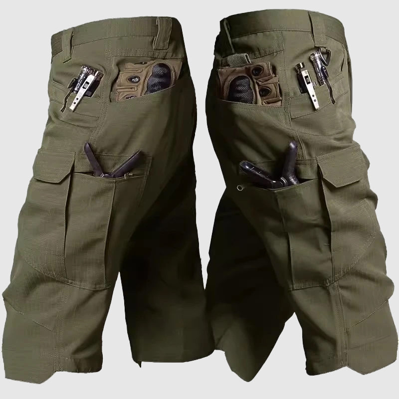 Men's wilderness camouflage shorts with pockets-1