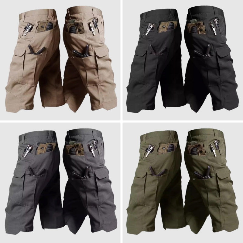 Men's wilderness camouflage shorts with pockets-5