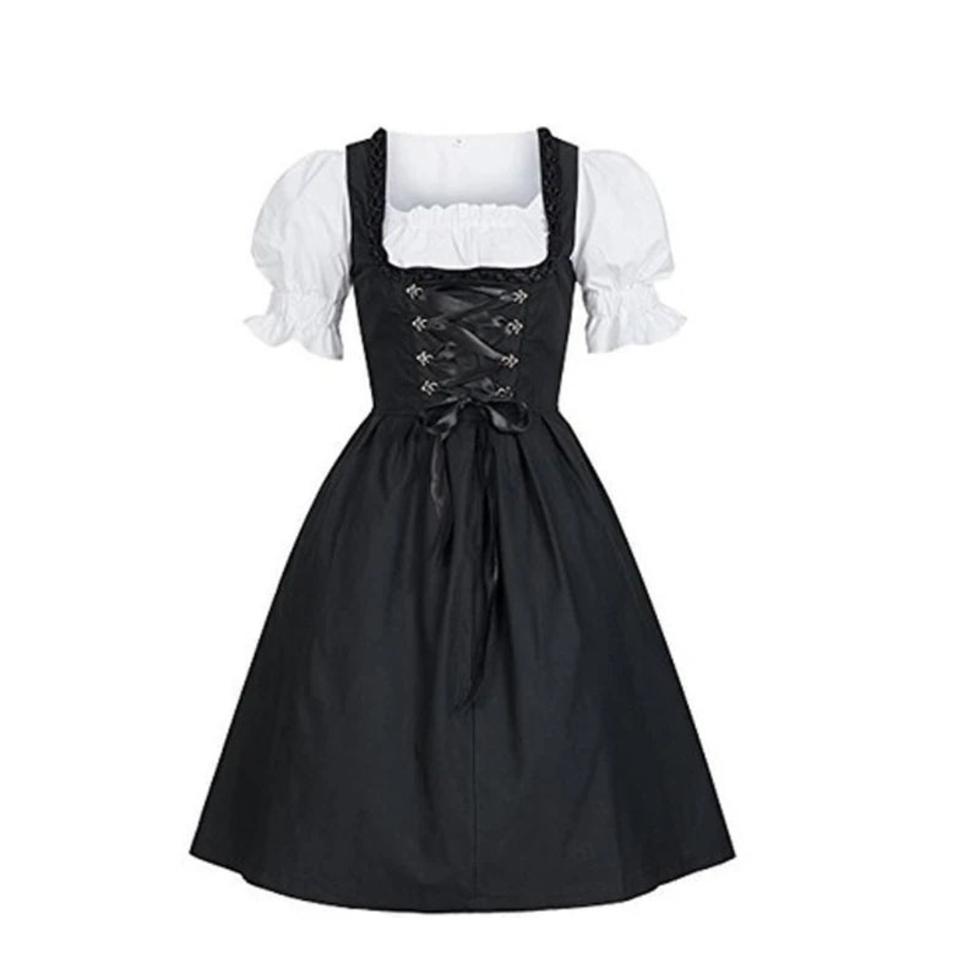 Dirndl dress with bodice lacing and blouse for women traditional costumes 0