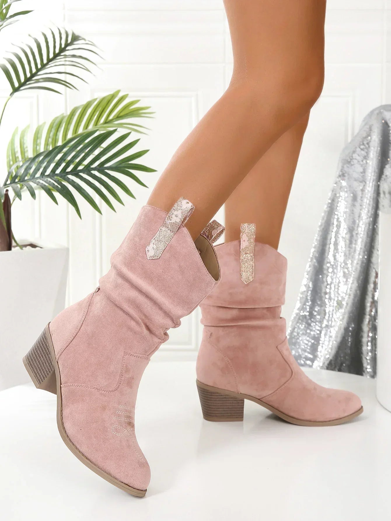 MAKAYLA | Fashionable Trendy Pink Boots-3