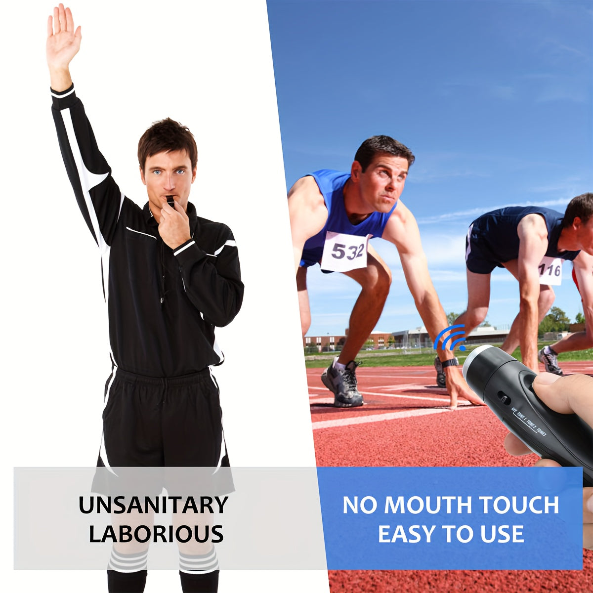 Electronic flute handheld with 3 sound options - light and portable for trainers and referees 4