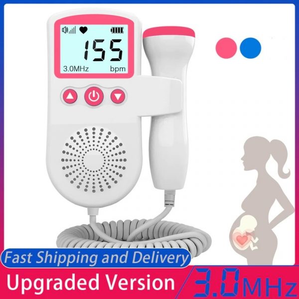 Fetal Doppler Heart Rate Monitor Home Pregnancy Baby Fetal Heart Rate Sound Detector 5