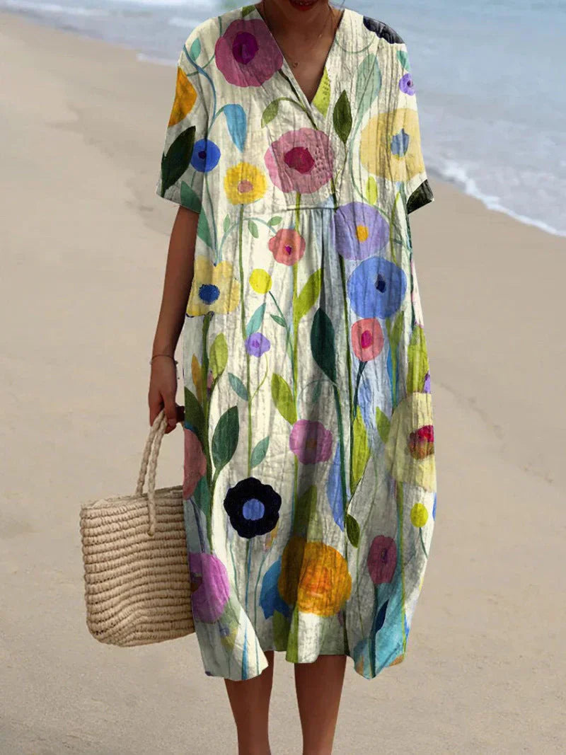 Georgia - summer dress with flower pattern 0