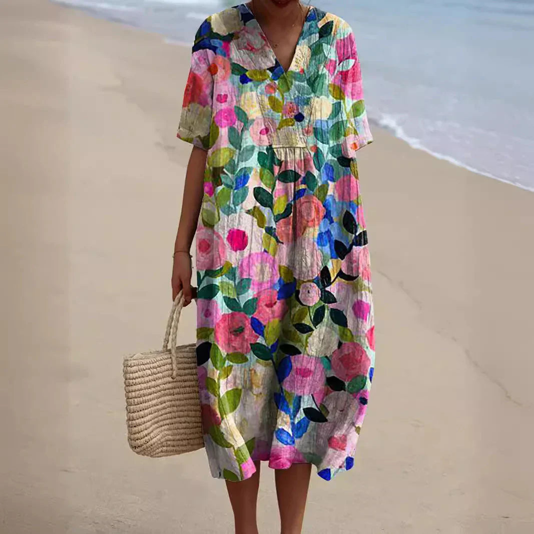 Georgia - summer dress with flower pattern 2