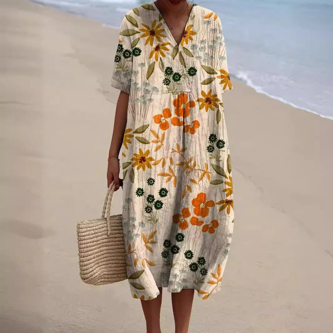 Georgia - summer dress with flower pattern 4