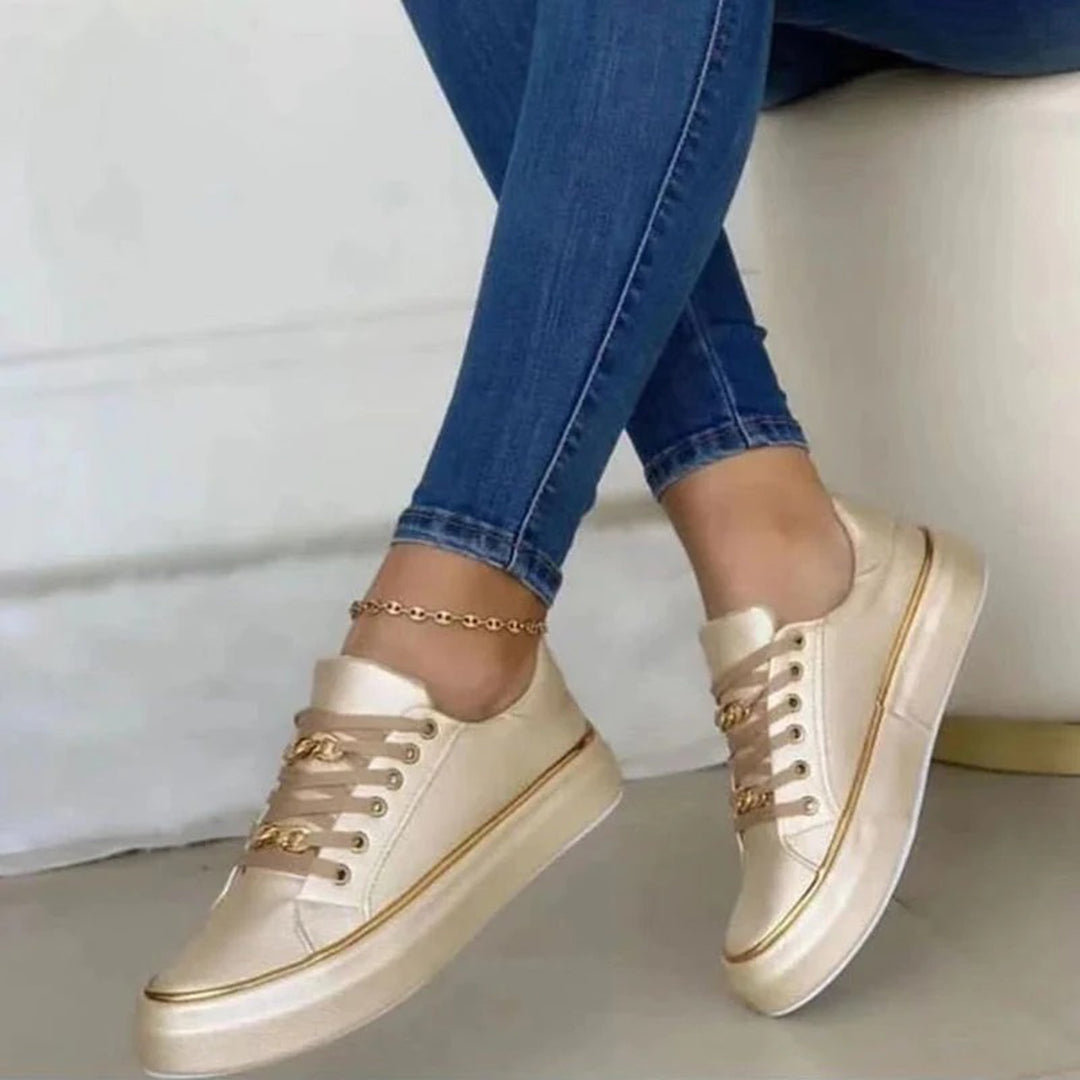 Goldie | Luxe Accented Casual Sneakers-4