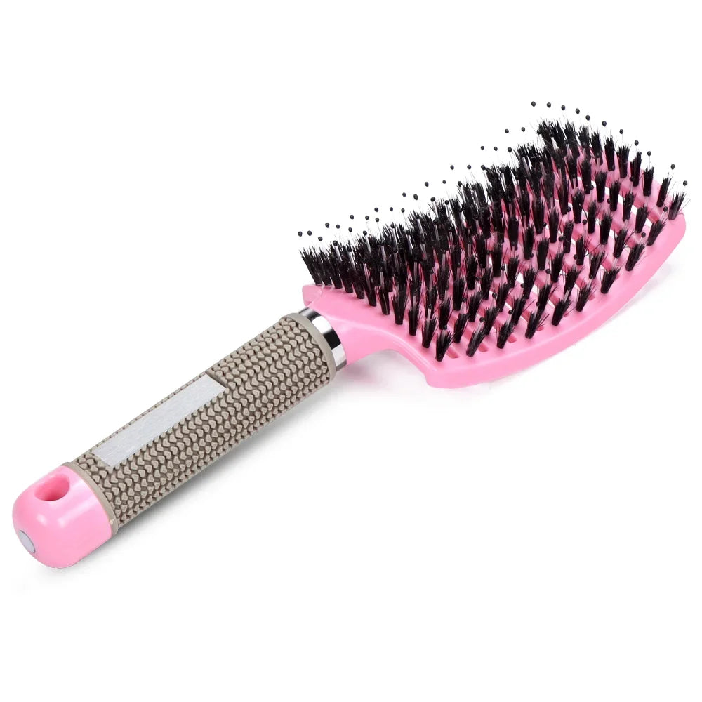 SilkyDetangle Comb - Bristle & Nylon Hairbrush for Effortless Styling-6
